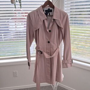 Dusty rose trench coat
